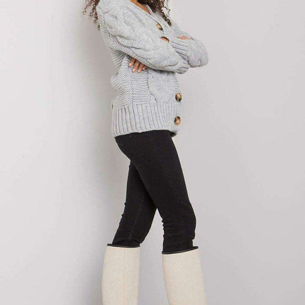Chic Heart Neckline Cardigan With Parisian Charm For Women - Très Elite