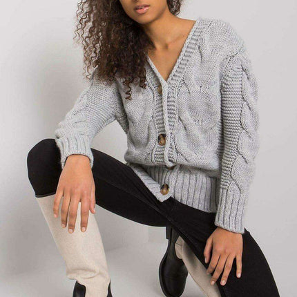 Chic Heart Neckline Cardigan With Parisian Charm For Women - Très Elite