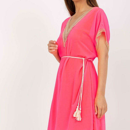 Chic Heart Neckline Daydress Openwork Details Italy Moda - Très Elite
