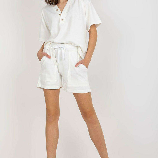 Chic Heart Neckline Loungewear Set with Adjustable Tie-Waist Shorts
