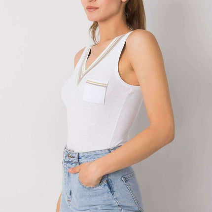 Chic Heart Pocket Cotton Tank Top - Très Elite