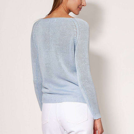 Chic Heart-Shaped Knit Sweater - Très Elite