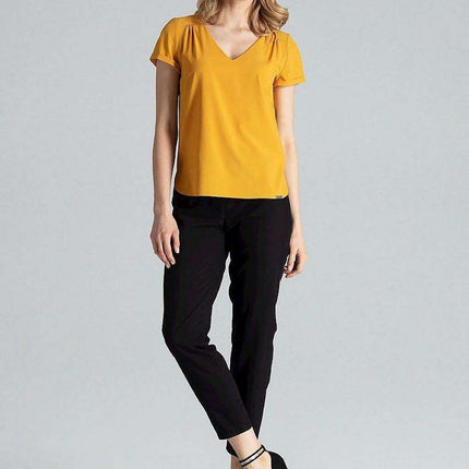 Chic Heart-Shaped Neckline Blouse with Refined Cuffed Sleeves - Très Elite