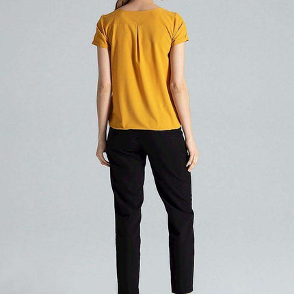 Chic Heart-Shaped Neckline Blouse with Refined Cuffed Sleeves - Très Elite