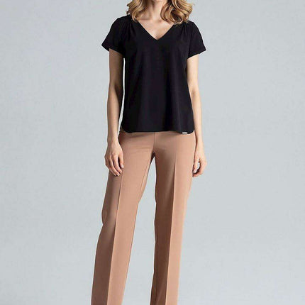 Chic Heart-Shaped Neckline Blouse with Refined Cuffed Sleeves - Très Elite