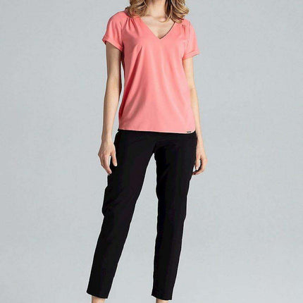 Chic Heart-Shaped Neckline Blouse with Refined Cuffed Sleeves - Très Elite