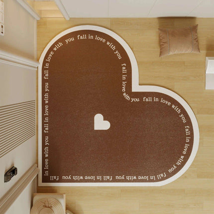 Chic Heart-Shaped Welcome Mat - A Touch of Elegance for Your Home
