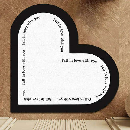 Chic Heart-Shaped Welcome Mat - A Touch of Elegance for Your Home
