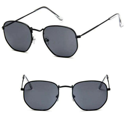 Chic Hexagonal Sunglasses with UV Protection and Timeless Style - Très Elite