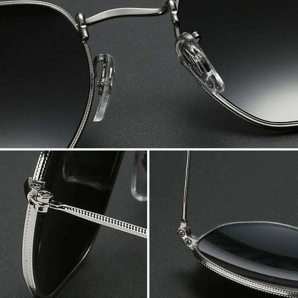 Chic Hexagonal Sunglasses with UV Protection and Timeless Style - Très Elite