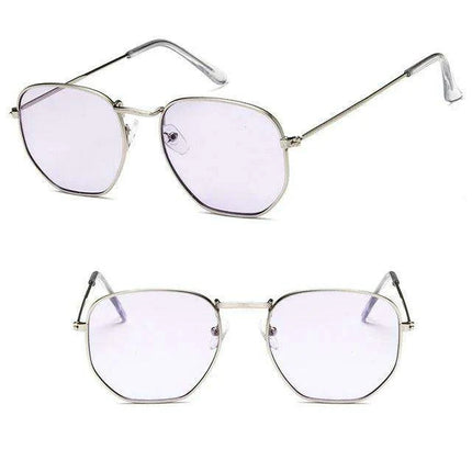 Chic Hexagonal Sunglasses with UV Protection and Timeless Style - Très Elite