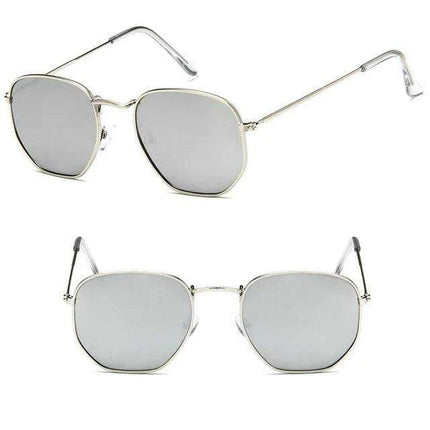 Chic Hexagonal Sunglasses with UV Protection and Timeless Style - Très Elite