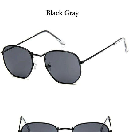 Chic Hexagonal Sunglasses with UV Protection and Timeless Style - Très Elite