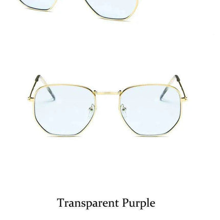 Chic Hexagonal Sunglasses with UV Protection and Timeless Style - Très Elite
