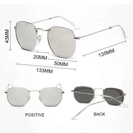 Chic Hexagonal Sunglasses with UV Protection and Timeless Style - Très Elite