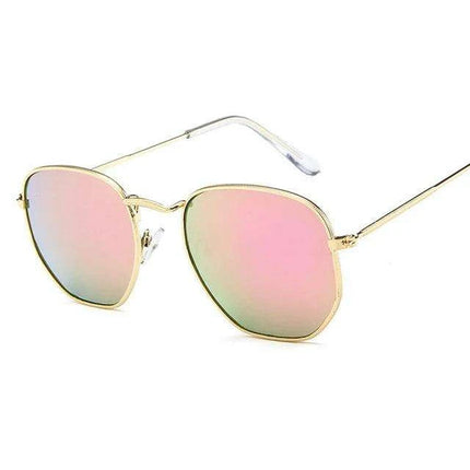 Chic Hexagonal Sunglasses with UV Protection and Timeless Style - Très Elite