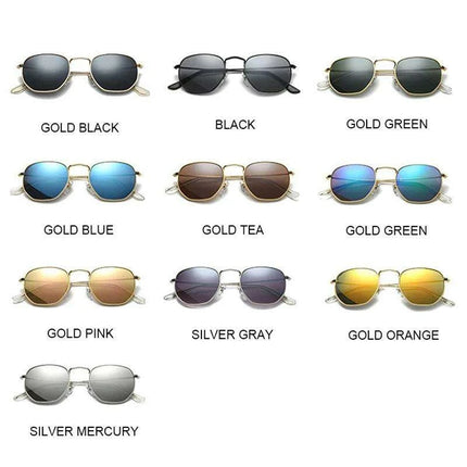 Chic Hexagonal Sunglasses with UV Protection and Timeless Style - Très Elite