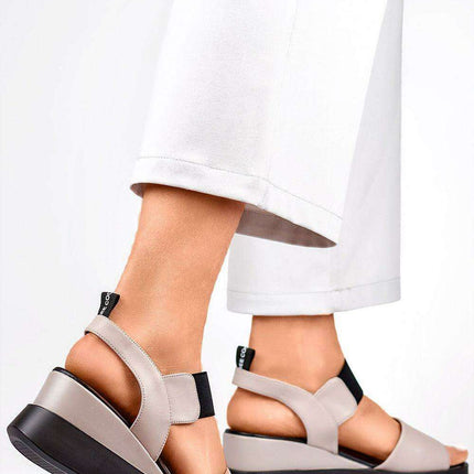 Chic High Heel Summer Leather Sandals
