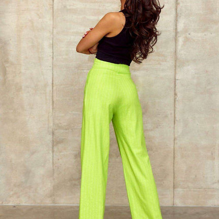 Chic High-Rise Wide-Leg Trousers for Women by Roco Fashion - Très Elite