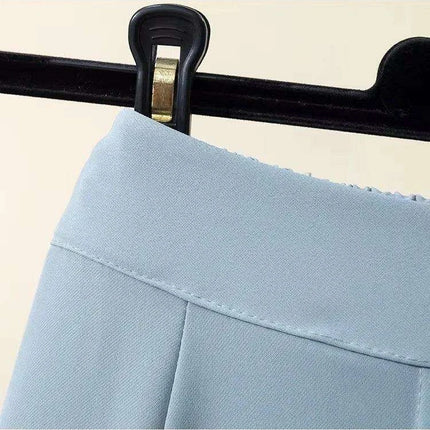 Chic High-Waist A-Line Skirt with Button Details for Effortless Spring-Summer Elegance - Très Elite