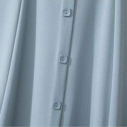 Chic High-Waist A-Line Skirt with Button Details for Effortless Spring-Summer Elegance - Très Elite