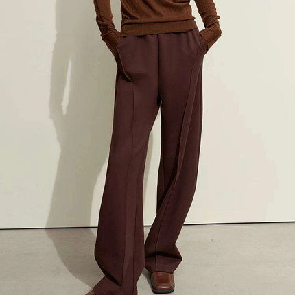 Chic High-Waisted Arc Split Casual Trousers for Women - Très Elite