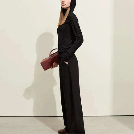 Chic High-Waisted Arc Split Casual Trousers for Women - Très Elite
