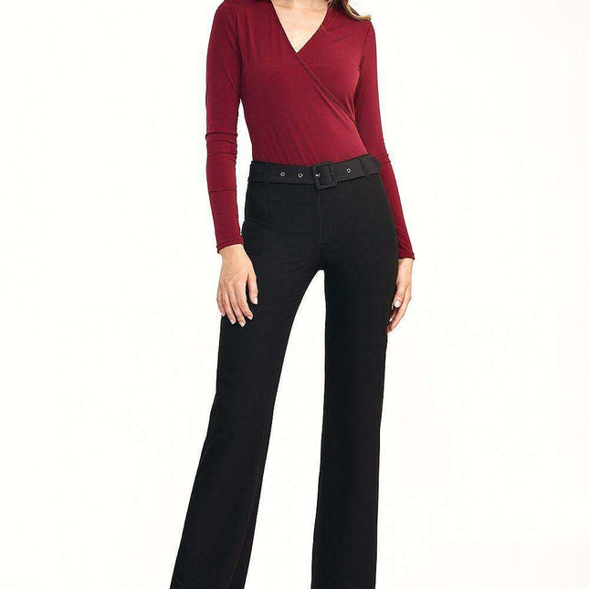 Chic High Waisted Flare Trousers Trendsetting Women