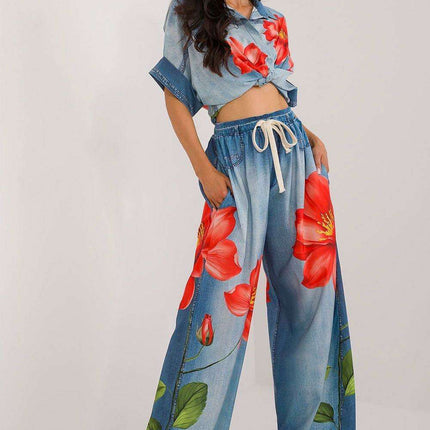 Chic High Waisted Palazzo Pants With Adjustable Tie Accent