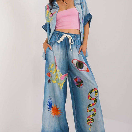 Chic High Waisted Palazzo Pants With Adjustable Tie Accent