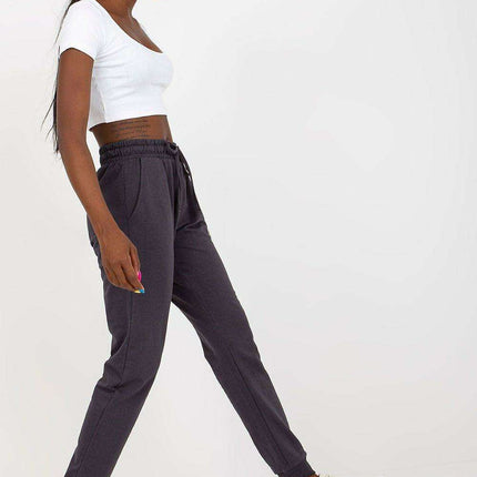 Chic High-Waisted Relaxed Fit Lounge Pants with Pockets and Adjustable Tie - Très Elite