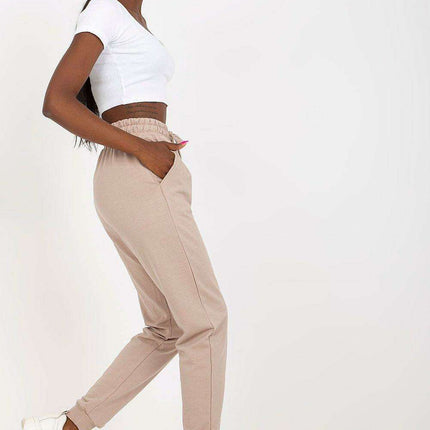 Chic High-Waisted Relaxed Fit Lounge Pants with Pockets and Adjustable Tie - Très Elite