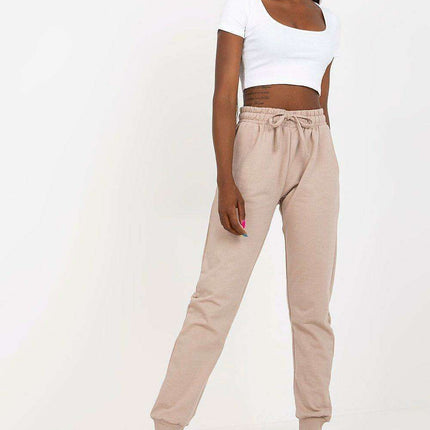 Chic High-Waisted Relaxed Fit Lounge Pants with Pockets and Adjustable Tie - Très Elite