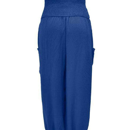 Chic High-Waisted Wide-Leg Trousers with Elastic Waistband for Women - Très Elite