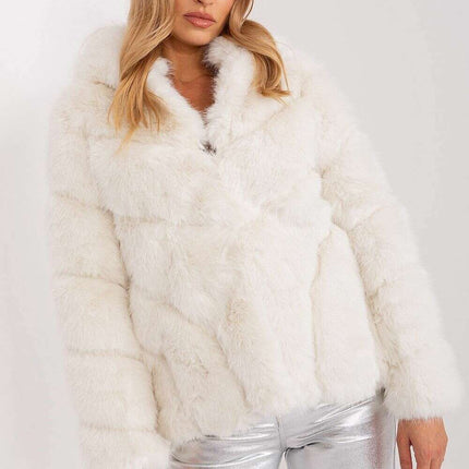 Chic Hooded Faux Fur Jacket