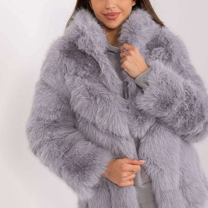 Chic Hooded Faux Fur Jacket