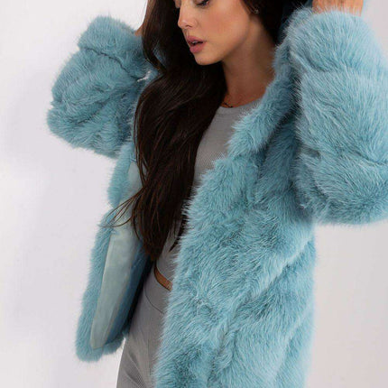 Chic Hooded Faux Fur Jacket - Très Elite