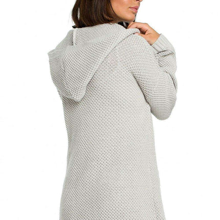 Chic Hooded Knit Cardigan with Convenient Pockets - Très Elite