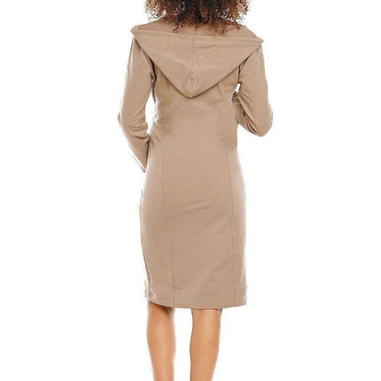 Chic Hooded Maternity and Nursing Dress with Practical Kangaroo Pocket - Très Elite