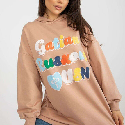 Chic Hooded Sweatshirt with Pockets and Trendy Details - Très Elite