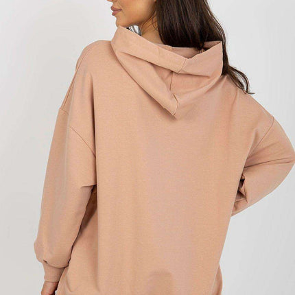 Chic Hooded Sweatshirt with Pockets and Trendy Details - Très Elite