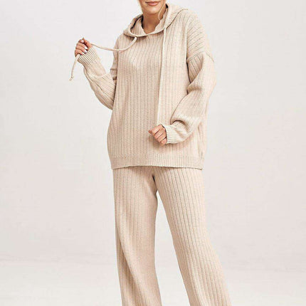 Chic Hoodie Knit Lounge Ensemble
