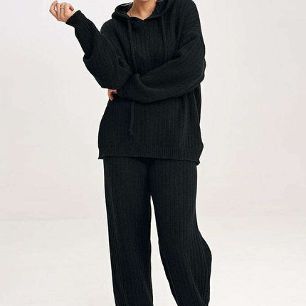 Chic Hoodie Knit Lounge Ensemble