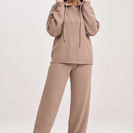Chic Hoodie Knit Lounge Ensemble