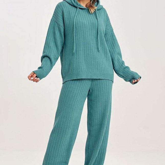 Chic Hoodie Knit Lounge Ensemble