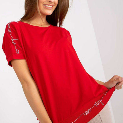Chic Inscribed Blouse - Très Elite