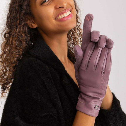 Chic Insulated Floral Touchscreen Gloves for Women - Très Elite