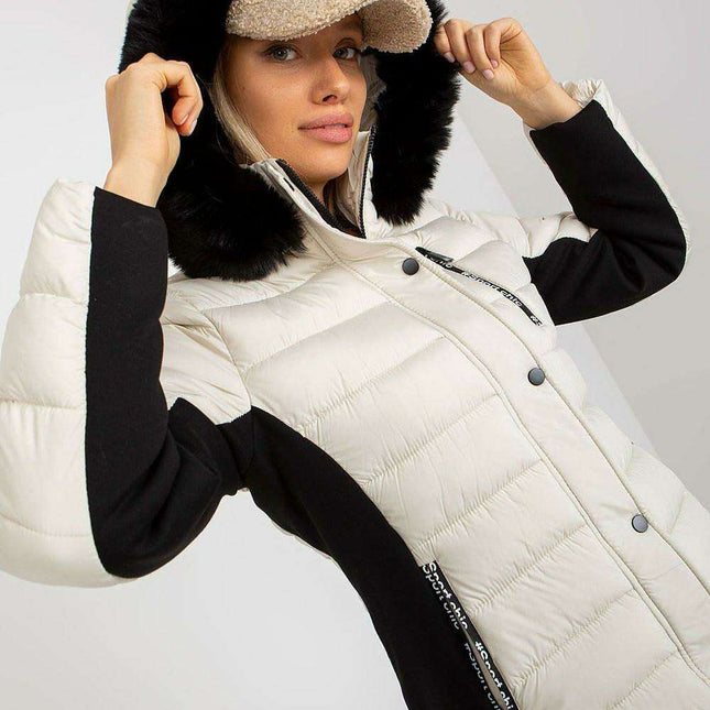 Chic Insulated Winter Coat with Removable Faux Fur Hood