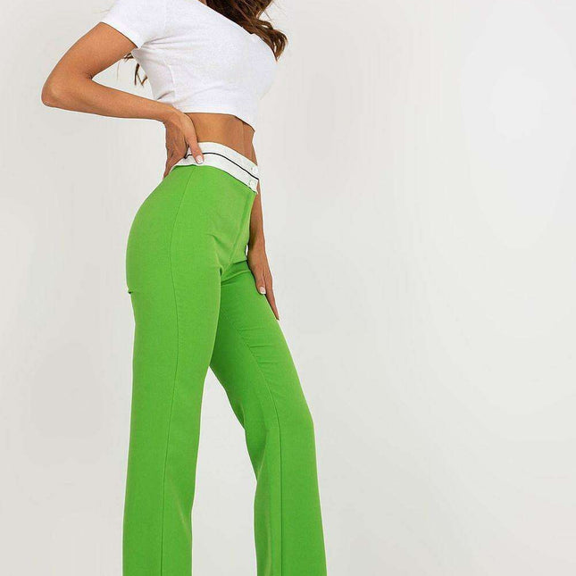 Chic Italian High Waisted Trousers For Modern Women