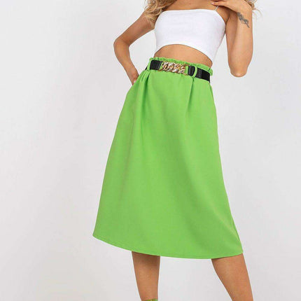 Chic Italian Inspired Skirt With Elastic Waist And Pockets - Très Elite